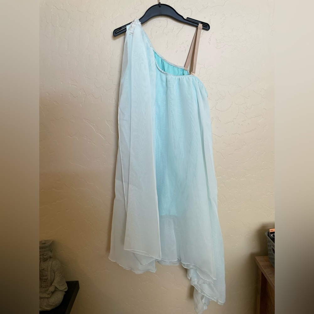 blue one piece solo or duet costume